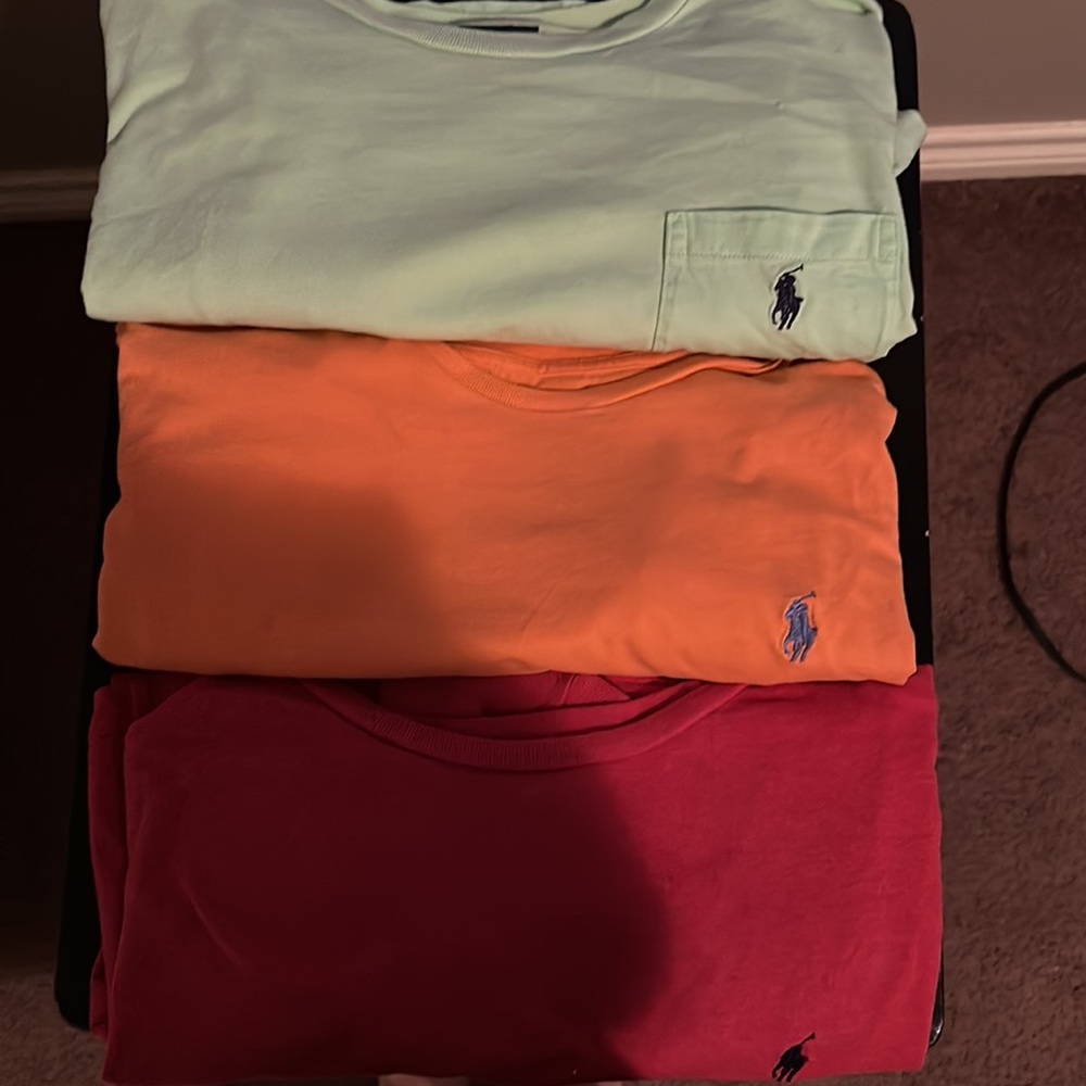 3 polo shirts